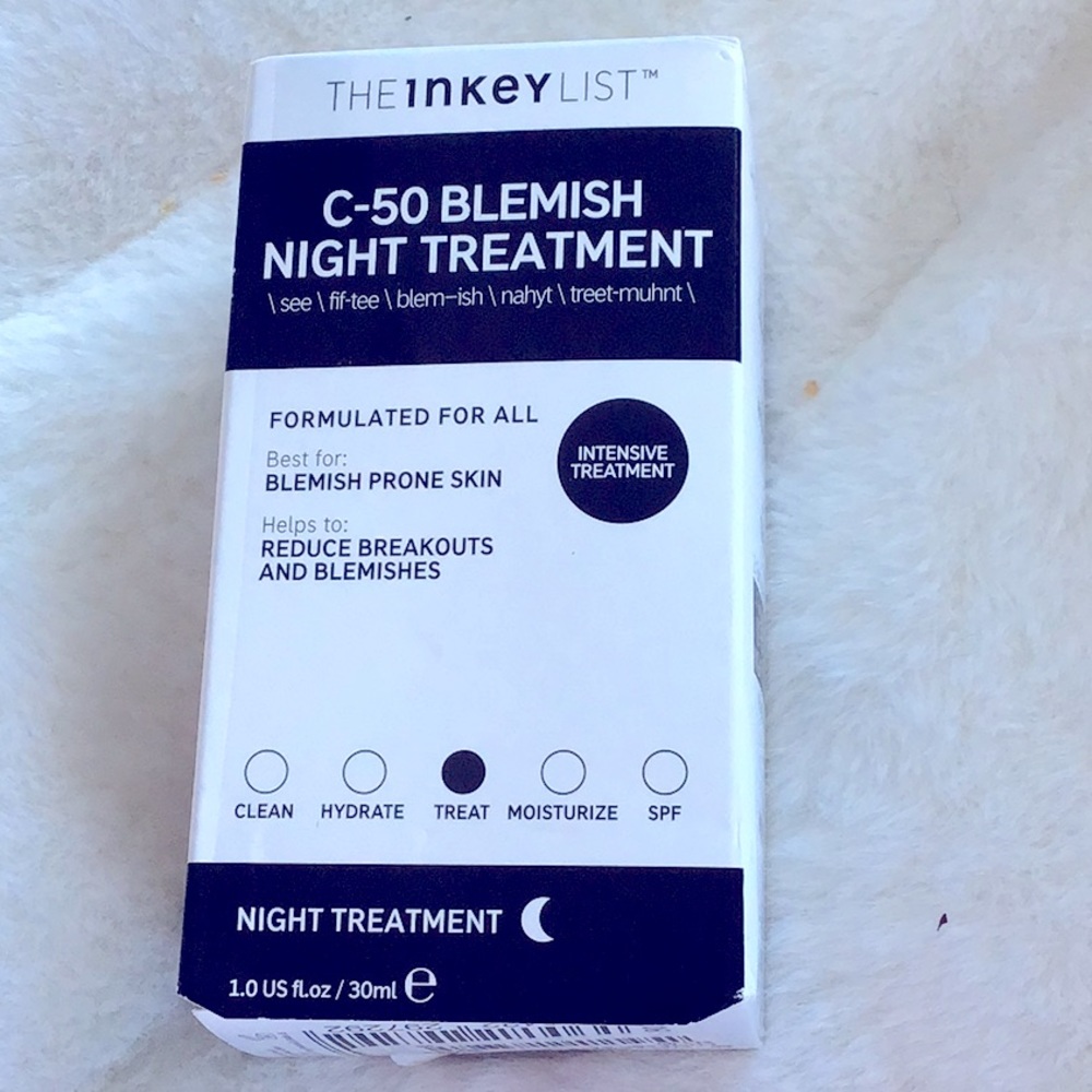 The Inkey List C-50 Blemish Night Treatment 1 fl oz New In Box